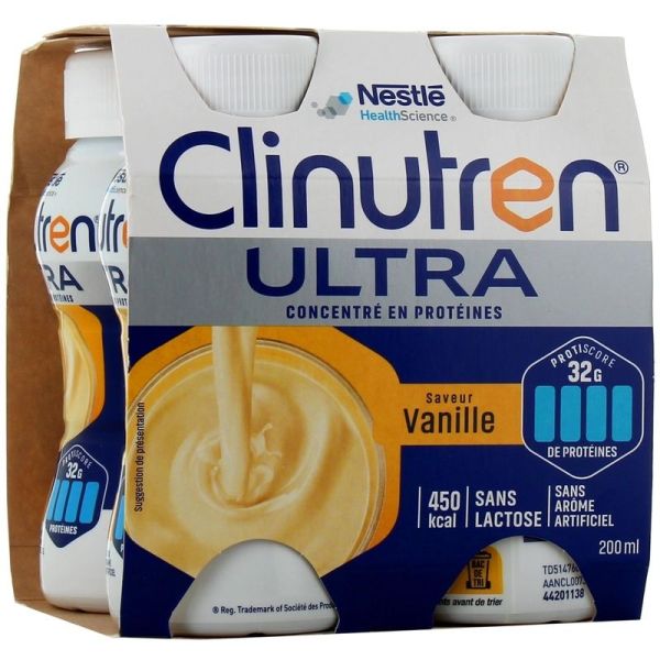 CLINUTREN ULTRA Vanille - 4 x 200 ml