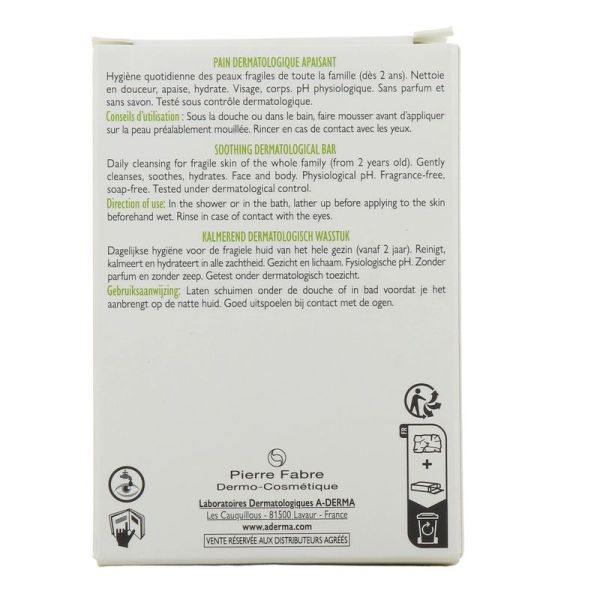 Pain Dermatologique Apaisant - 2 x 100 g