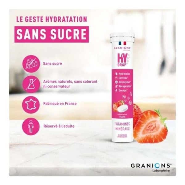 HYDROP Hydratation Électrolytes - 20 comprimés effervescents