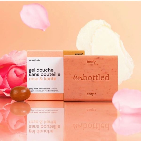 Gel Douche Sans Bouteille - Rose & Karité - 110 g