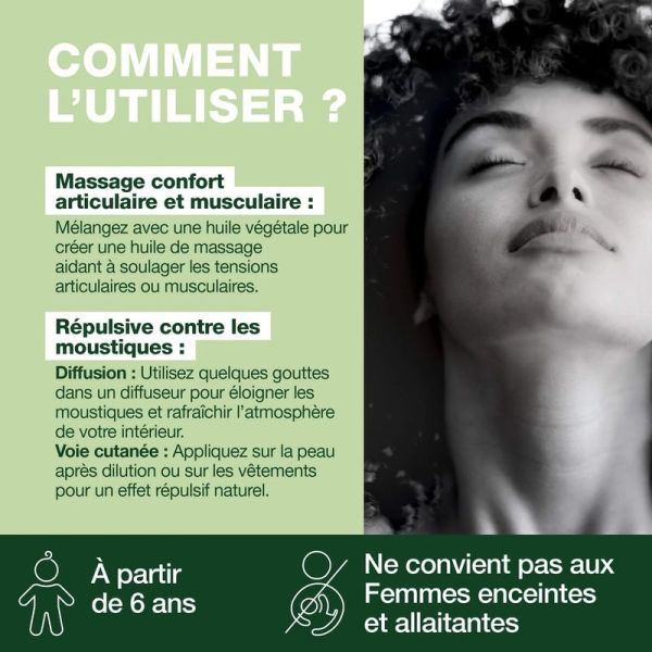 Huile Essentielle d'Eucalyptus citronné - Bio - 10 ml