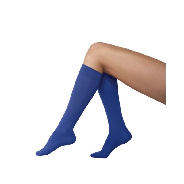 Varisan Naturel Soie Classe 2 Mi-Bas Normal Bleu - Taille 1