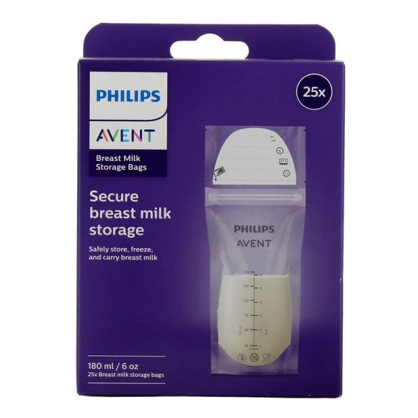 Sachet de conservation du lait maternel - 180 ml, 25 sachets