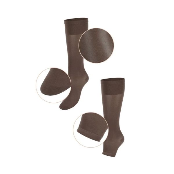 Venoflex Incognito Absolu - Chaussette, Classe 2, Taille 1, Normal, brun foncé
