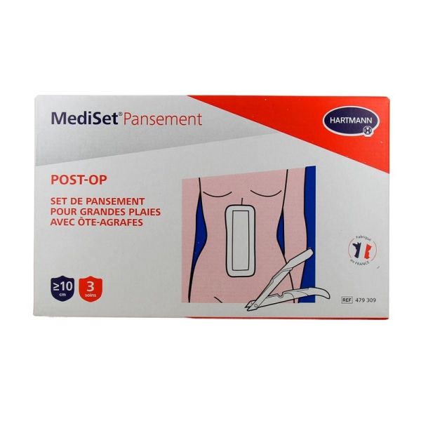 Mediset Pansement Post-Op Moyennes Plaies - 3 soins
