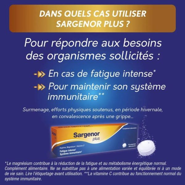 Sargenor Plus comprimes effervescents - 14 comprimes