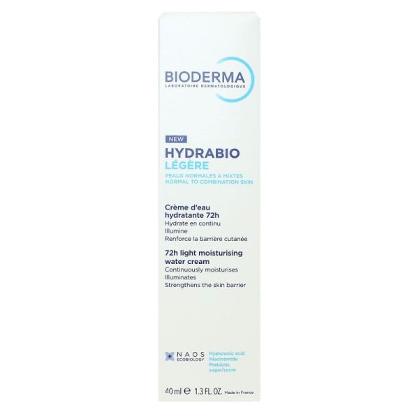 Hydrabio creme d'eau hydratante légère 72h 40ml