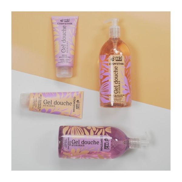 Gel Douche Surgras - Pêche Blanche – Nettoyant 3 en 1 visage, corps, cheveux – 200 ml