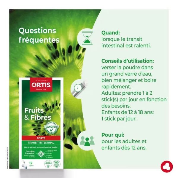 Fruits & Fibres Forte Transit Intestinal - 12 sticks