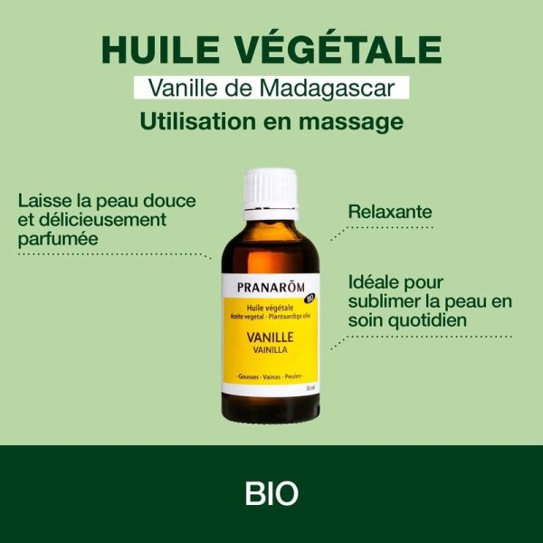 Huile Végétale de Vanille - Bio - 50 ml