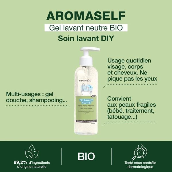 Gel lavant neutre - Bio - 250 ml