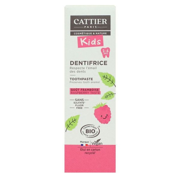 Cattier Kids Dent 2-6 Ans Framboise 50Ml