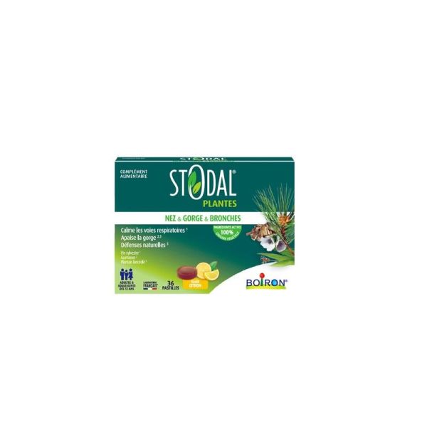 Stodal Plantes Nez & Gorge & Bronches - Citron - 36 pastilles