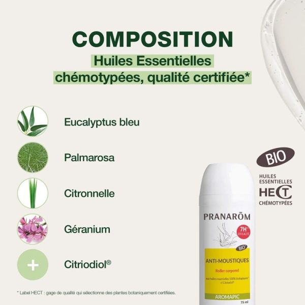 Roller corporel anti-moustique - Bio - 75 mL