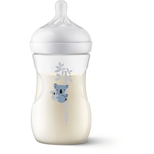 Natural Response - Biberon Valve Air Free - Motif Koala - Dès 1 mois - 260 ml