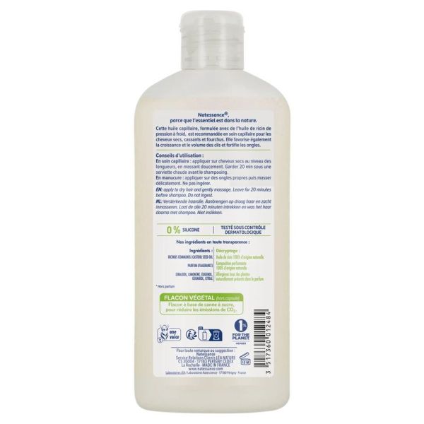 Huile capillaire fortifiante ricin - 250 ml