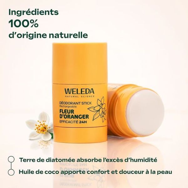 Déodorant Stick Rechargeable Fleur d'Oranger - 50 g