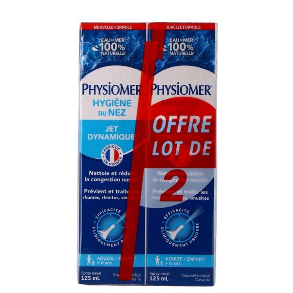 HYGIENE DU NEZ - Spray Nasal Jet Dynamique - Adultes et Enfants - 2 x 125 ml