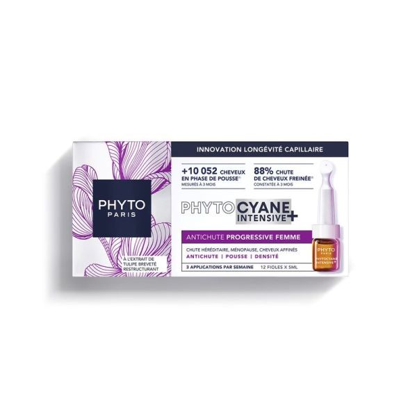 Traitement Antichute Progressive Femme Phytocyane Intensive+ - 12 x 5 ml