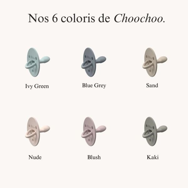 Sucette ChooChoo - Extra-Fine - Nude / Rose Poudré - 0-6 mois