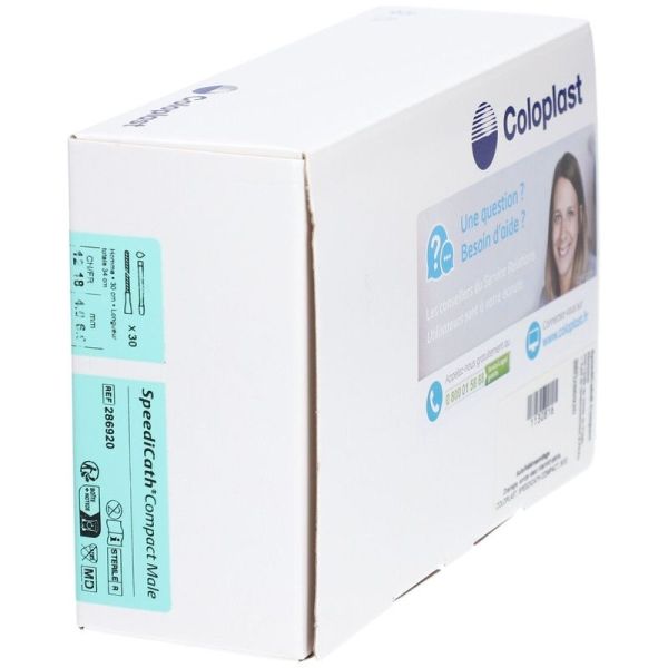 SpeediCath Compact Sonde Vesicale Homme - CH12-18, 30 unites