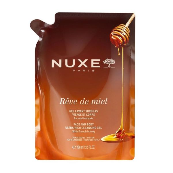 Gel lavant surgras visage et corps Rêve de Miel - Eco-Recharge - 400 ml