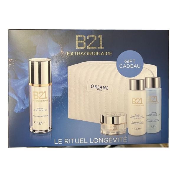 Coffret Le Rituel Longévité Sérum Reset Jeunesse B21 Extraordinaire - 30 ml + 9 ml + 60 ml + 60 ml
