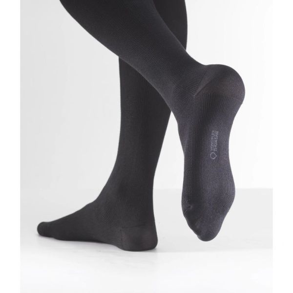 Thuasne Venoflex Fast Coton Chaussettes de Contention Homme Classe 2 - Taille 3 Long Noir