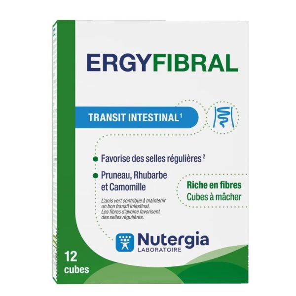 Nutergia Ergyfibral 12 cubes à mâcher