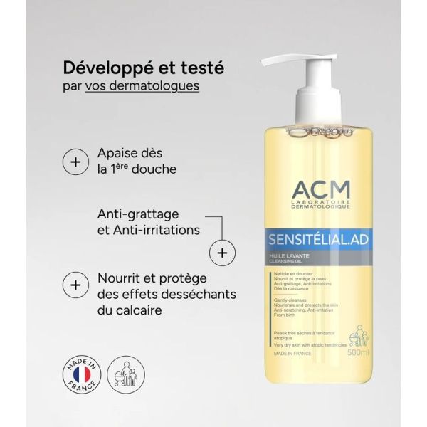 Huile Lavante Sensitélial.AD - 200 ml