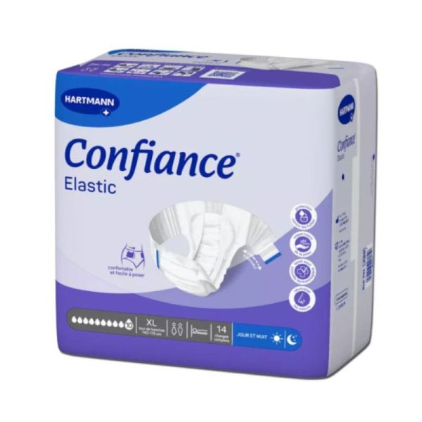 Confiance Elastic taille XL 10 gouttes 14 unités