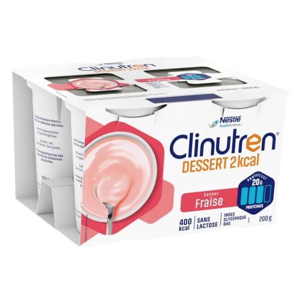Dessert HP/HC+ Saveur Fraise - 4 x 200 g
