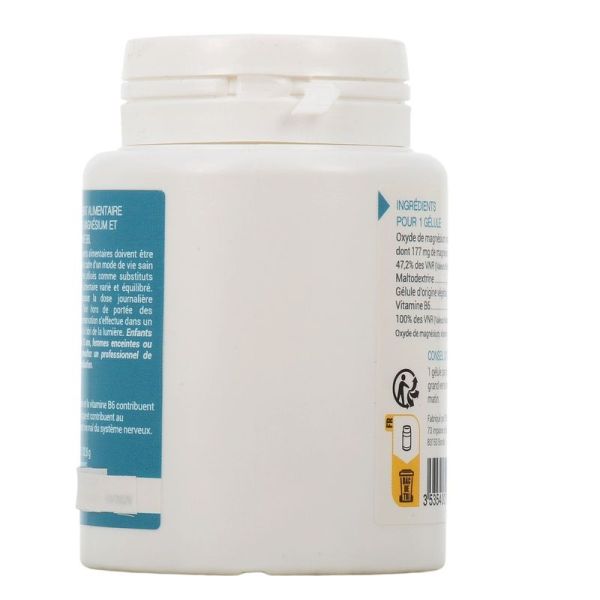 Magnésium et Vitamine B6 Fatigue Nervosité - 60 gélules