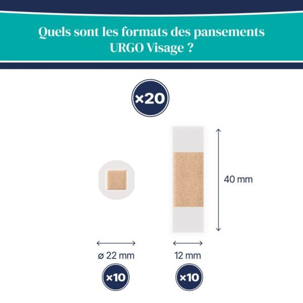 Visage - 20 pansements