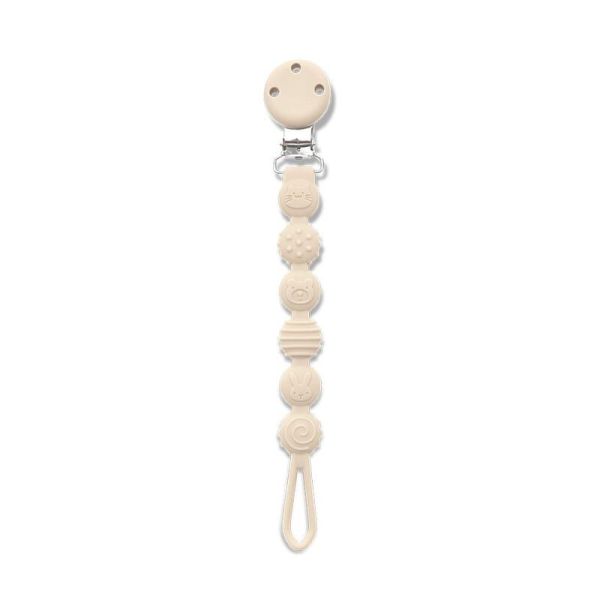 Attache Sucette Silicone - Beige - 1 unité