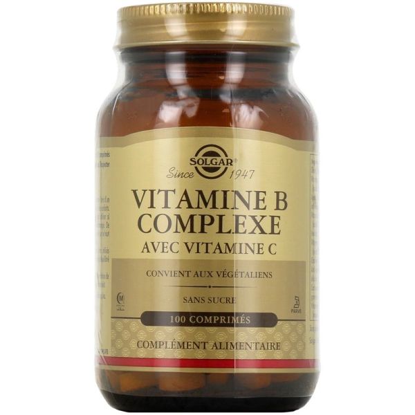 Vitamine B Complexe avec Vitamine C - 100 comprimes