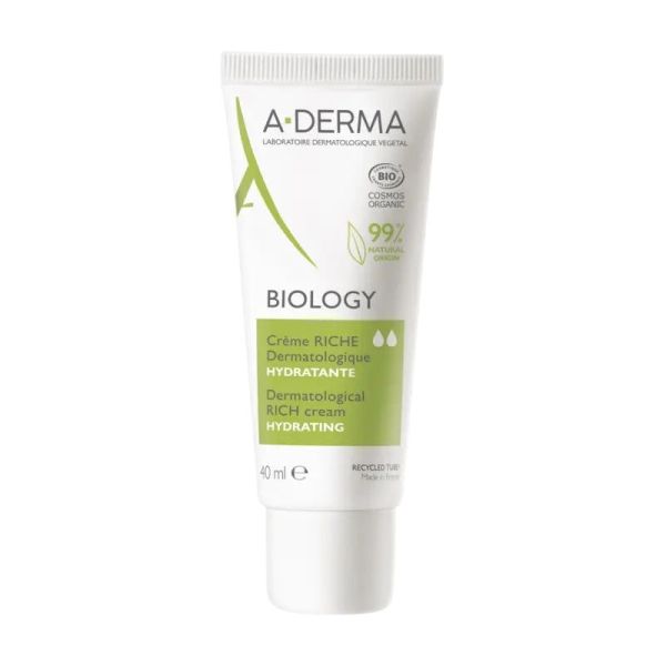 Crème riche dermatologique hydratante Biology - 40 ml