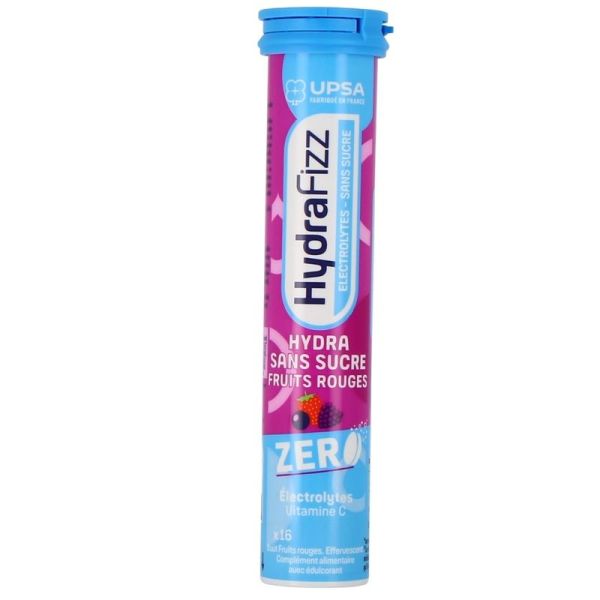 HydraFizz Hydra Sans Sucre - Fruits Rouges - 16 comprimés effervescents