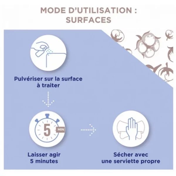 Spray Anti-Viral Désinfectant Fleur de Coton - 100 ml