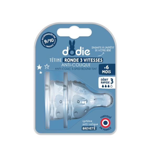 Dodie Tetine 3 Inita/Col 6M Silicone