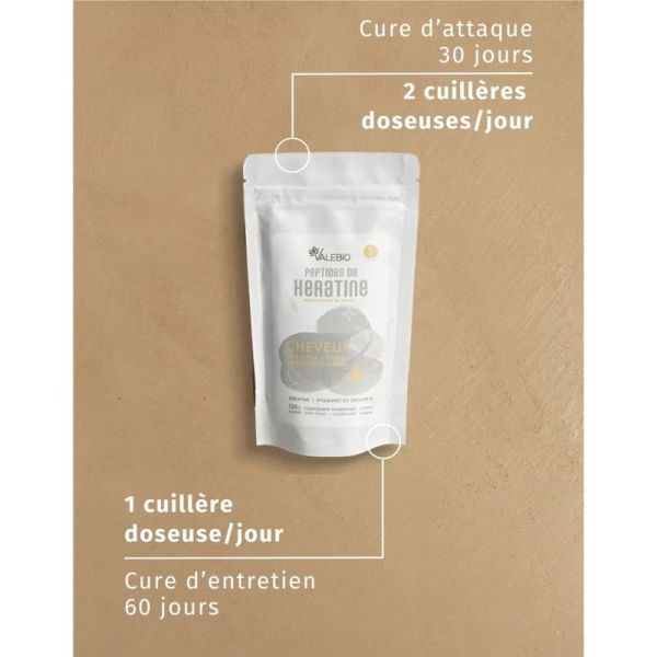 Peptides de Kératine - Cheveux Brillance & Force - 120 g