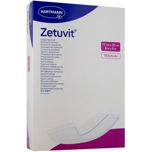 Zetuvit Pansements Absorbants Stériles - 10 pansements