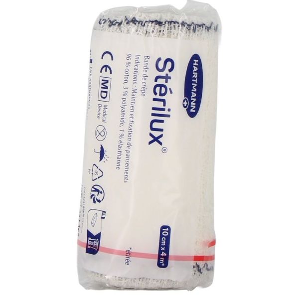 Sterilux bande de crepe - 10 cm x 4 m