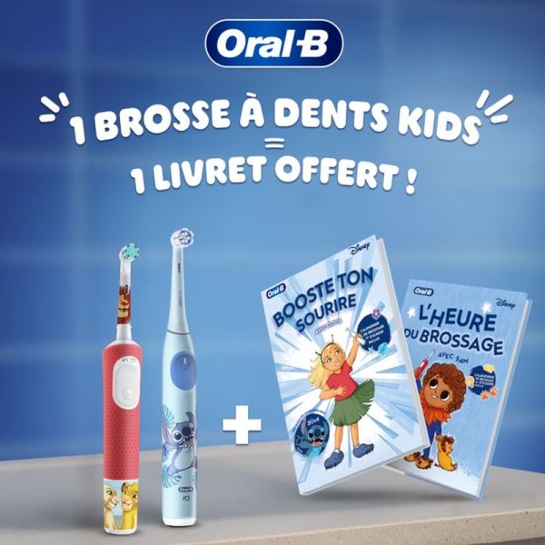 iO Kids Disney Stitch Brosse à Dents Électrique, 1 Brossette, 3 Modes Avec Mode Douceur Pour Enfants