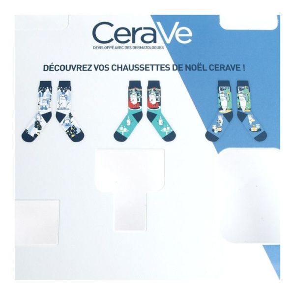 Coffret Noël Hydratation Visage & Corps - Crème Hydratante 52 ml + Crème Lavante 88 ml + Chaussettes