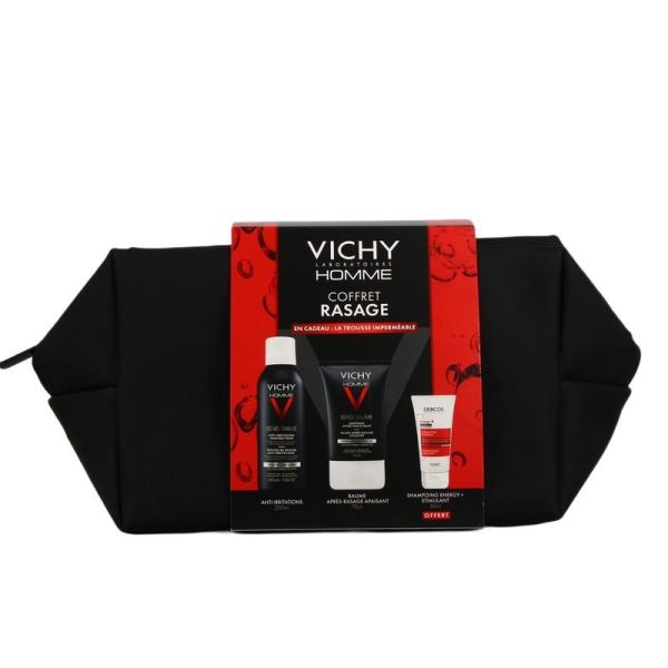 Trousse Rasage Homme - Mousse 200 ml, Baume 75 ml, Shampooing 50 ml