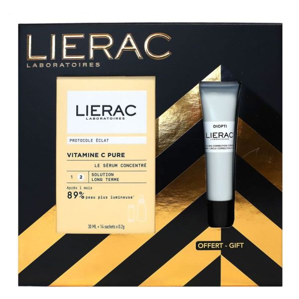 Coffret Vitamine C Pure le serum concentré 30ml + 14 sachets 0,2g + Diopti fluide 15ml offert