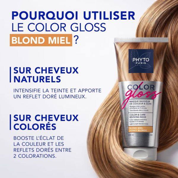 Masque Raviveur de Couleur et Soin COLOR GLOSS - Blond Miel - 200 ml