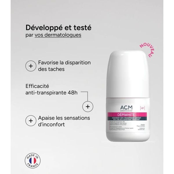 Deodorant Anti-Transpirant Unifiant 48h Roll-On DEPIWHITE - 50 ml
