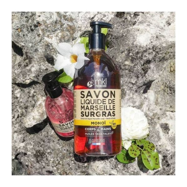 Savon de Marseille liquide - Rose - Nettoyant corps doux - 300 ml